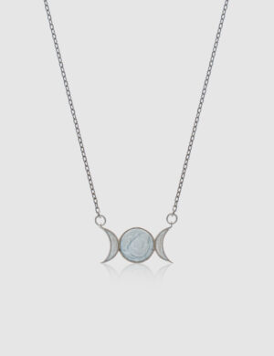 925 Ayar Gümüş – “Moon Phases” / Ay Fazları Kolye | El Yapımı Minimal & Spiritüel Tasarım