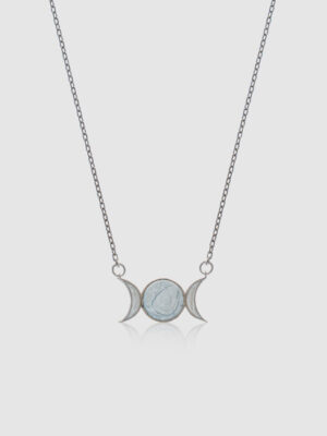 925 Ayar Gümüş – “Moon Phases” / Ay Fazları Kolye | El Yapımı Minimal & Spiritüel Tasarım