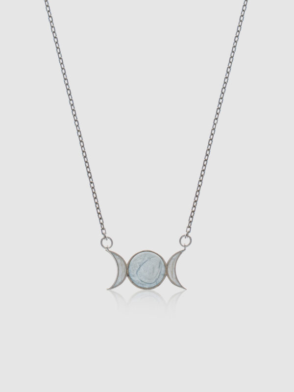 925 Ayar Gümüş – “Moon Phases” / Ay Fazları Kolye | El Yapımı Minimal & Spiritüel Tasarım