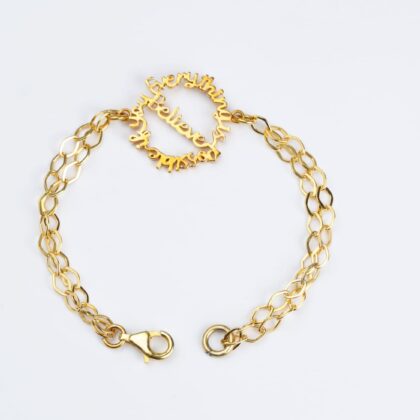 925 Ayar Gümüş Üzeri Altın Kaplama Believe Bileklik