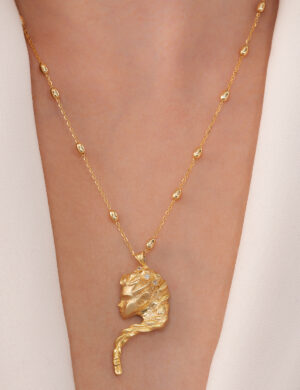 925 Ayar Gümüş 18K Altın Kaplama Persephone El Yapımı Mitolojik Kolye